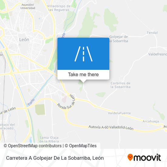 Carretera A Golpejar De La Sobarriba map