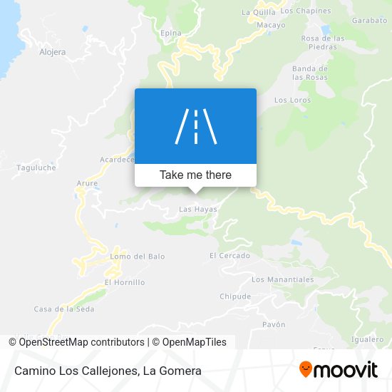 Camino Los Callejones map