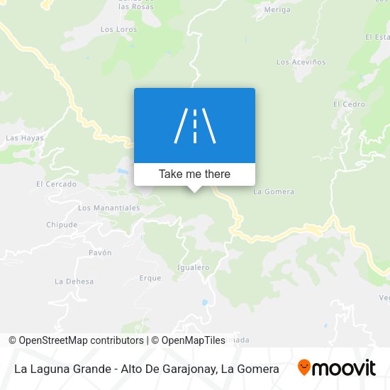 La Laguna Grande - Alto De Garajonay map