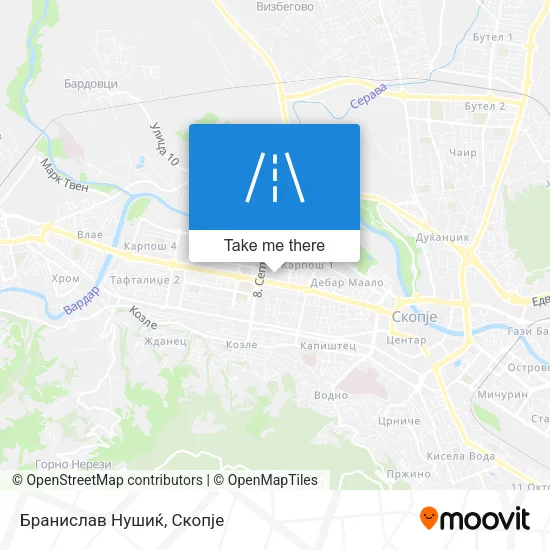 Бранислав Нушиќ map