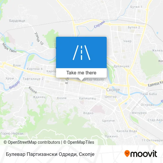 Булевар Партизански Одреди map