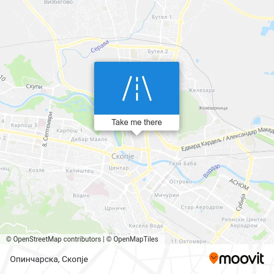 Опинчарска map