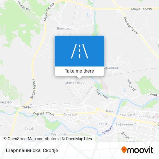 Шарпланинска map