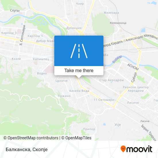 Балканска map