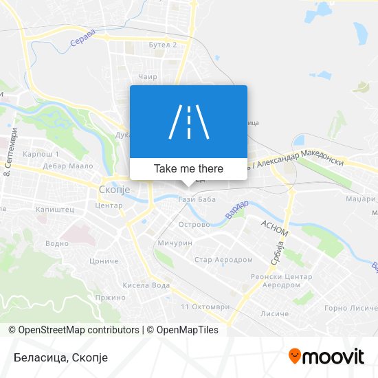 Беласица map
