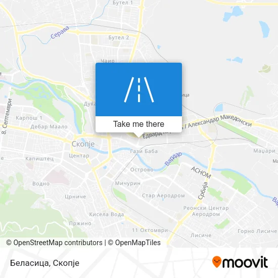 Беласица map