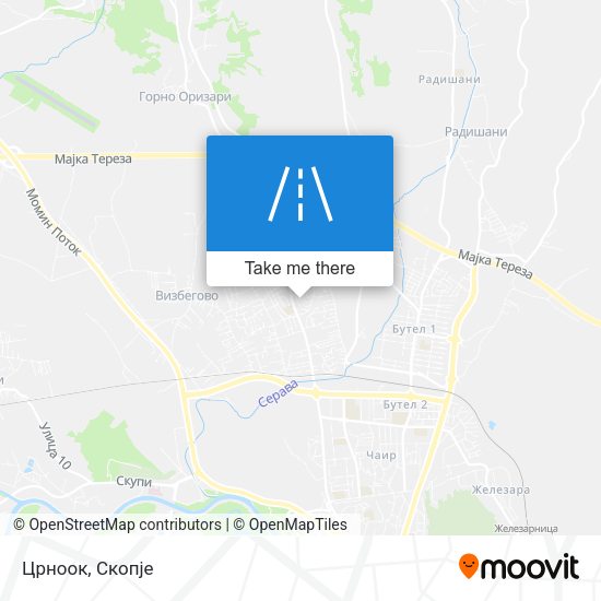 Црноок map
