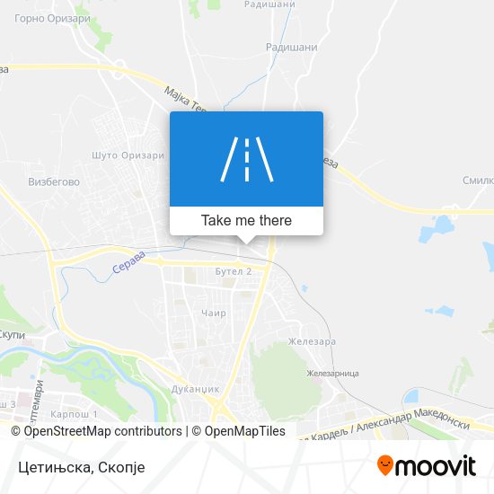 Цетињска map