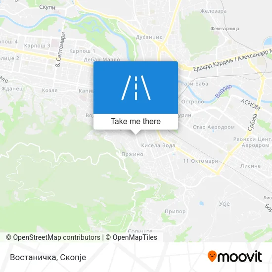 Востаничка map