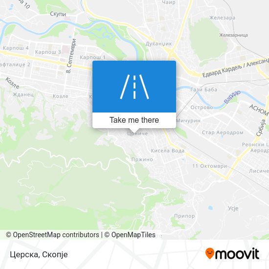 Церска map
