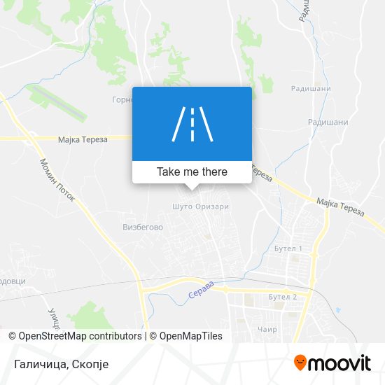 Галичица map