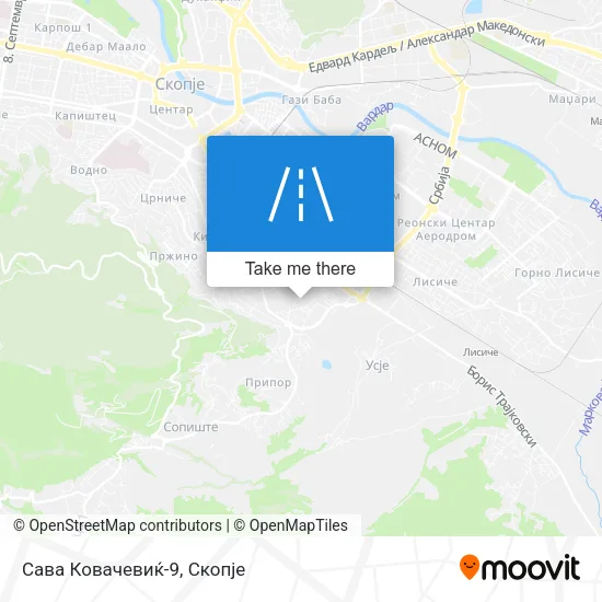 Сава Ковачевиќ-9 map