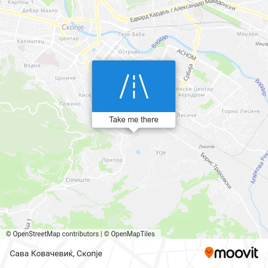 Сава Ковачевиќ map