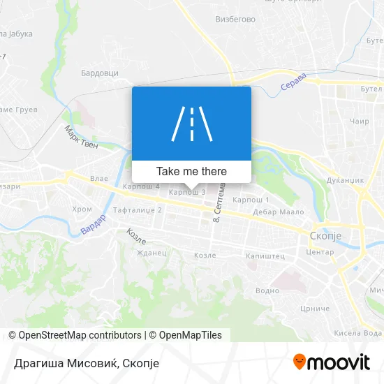 Драгиша Мисовиќ map