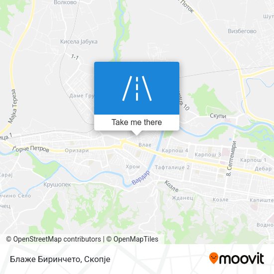 Блаже Биринчето map