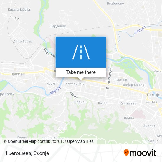 Његошева map