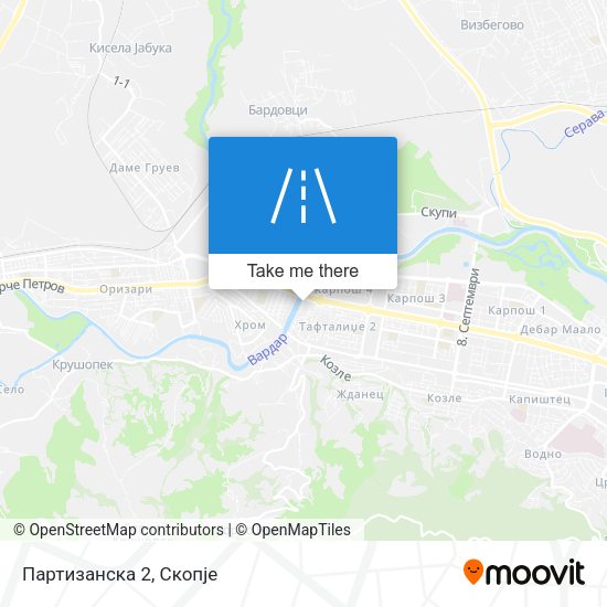 Партизанска 2 map