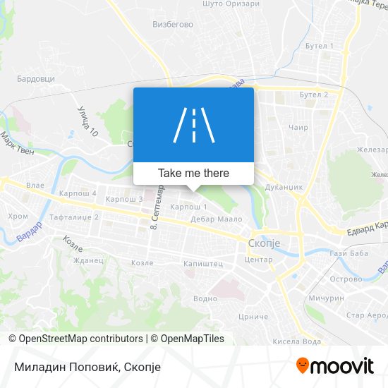 Миладин Поповиќ map