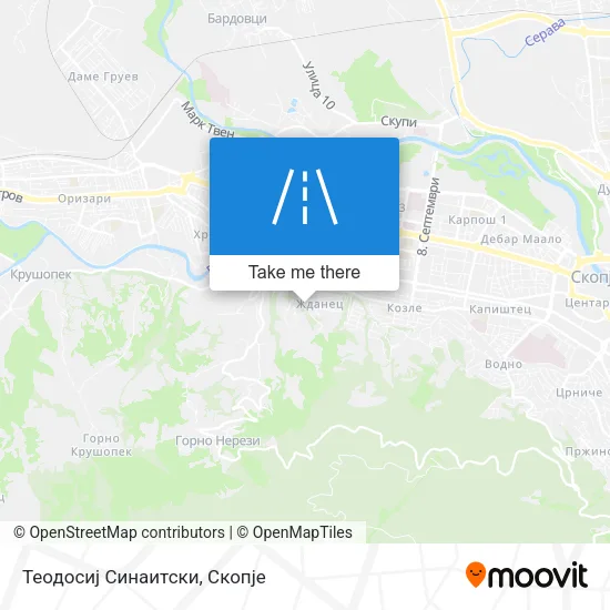 Теодосиј Синаитски map