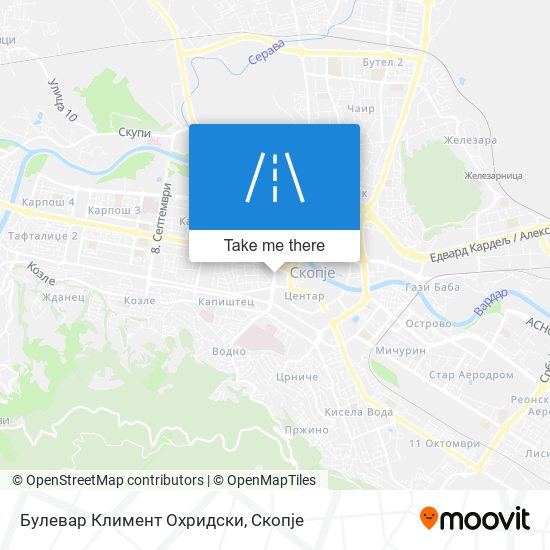 Булевар Климент Охридски map