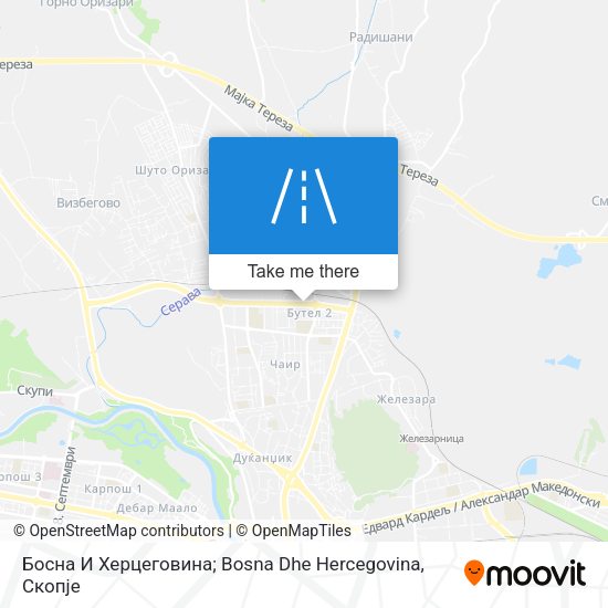 Босна И Херцеговина; Bosna Dhe Hercegovina map