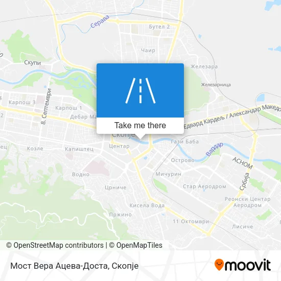 Мост Вера Ацева-Доста mapa