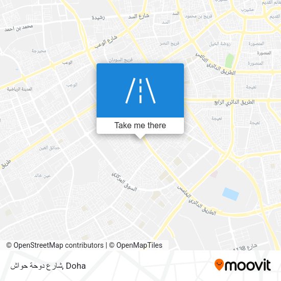 شارع دوحة حواش map