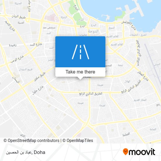 عباد بن الحصين map