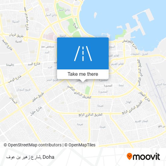 شارع زهير بن عوف map