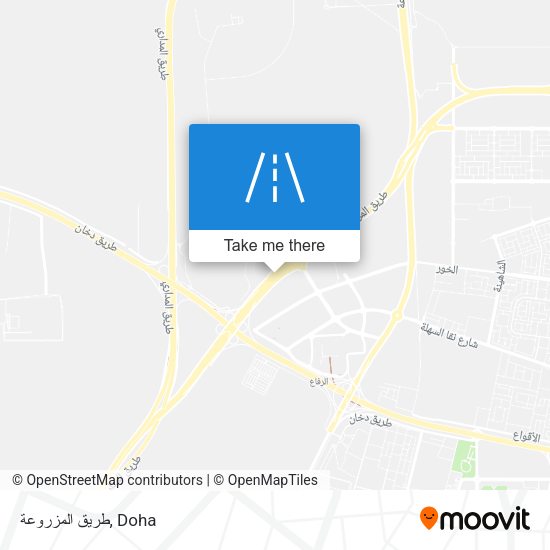 طريق المزروعة map
