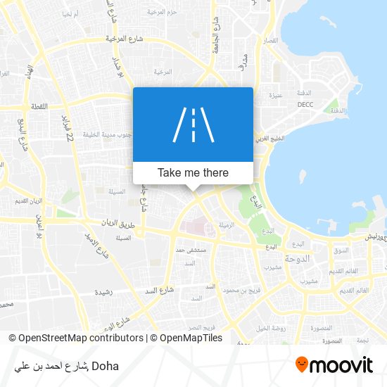 شارع احمد بن علي map