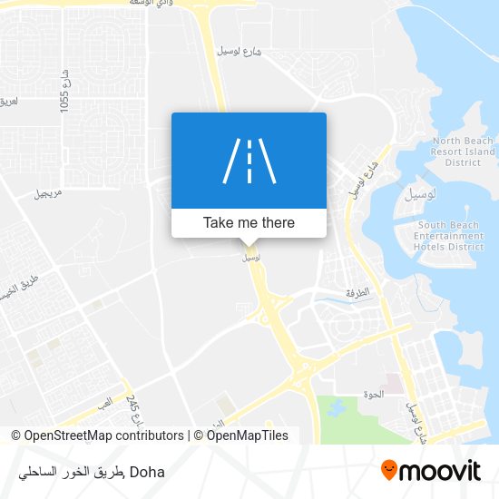 طريق الخور الساحلي map