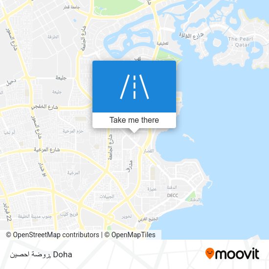 روضة احصين map