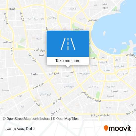 حذيفة بن انيس map
