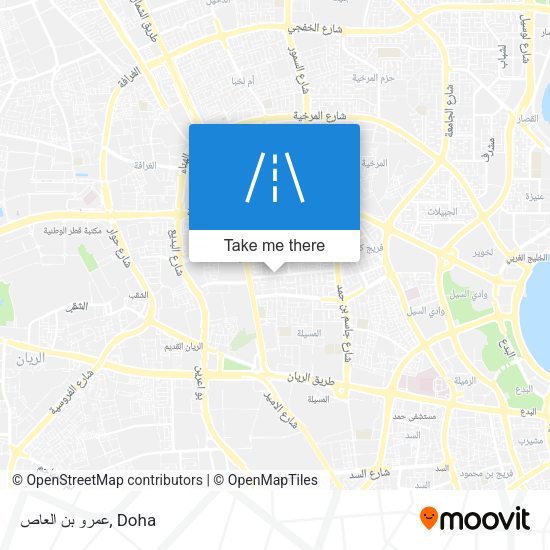 عمرو بن العاص map