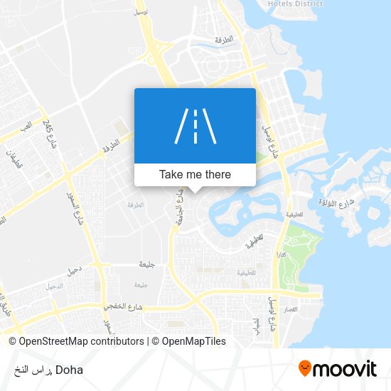 راس النخ map
