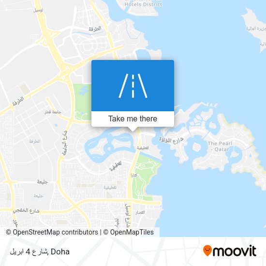 شارع 4 ابريل map