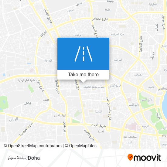 ساحة معيذر map