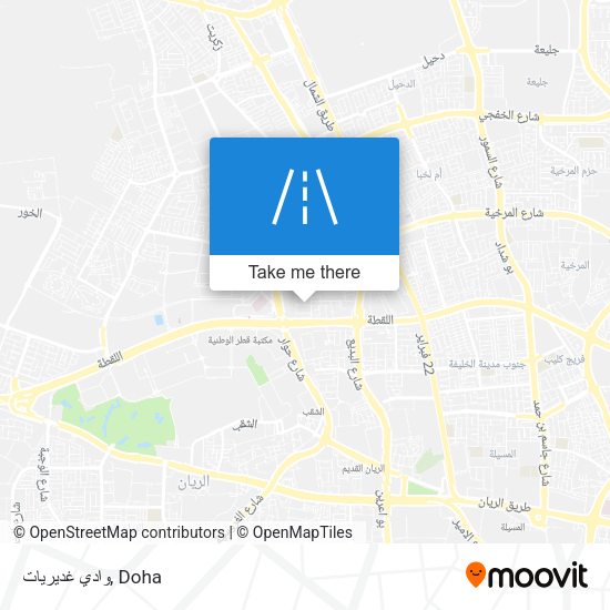 وادي غديريات map