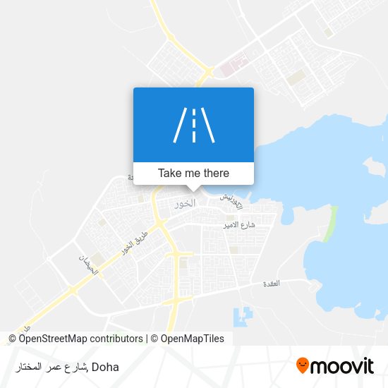 شارع عمر المختار map