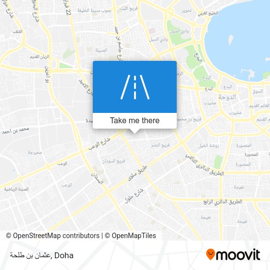 عثمان بن طلحة map