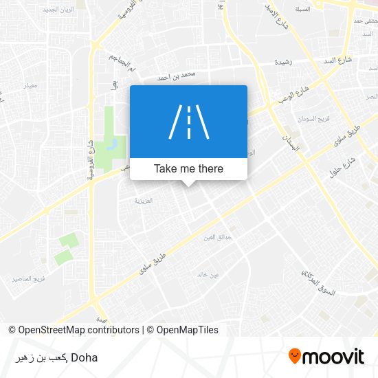 كعب بن زهير map