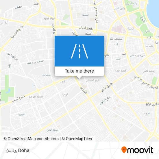 ودعان map