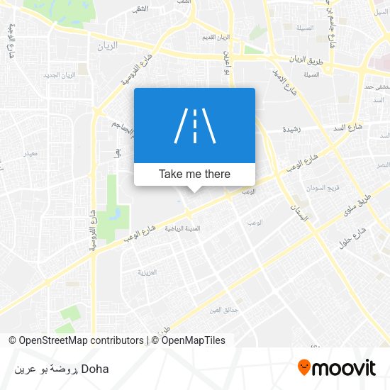 روضة بو عرين map