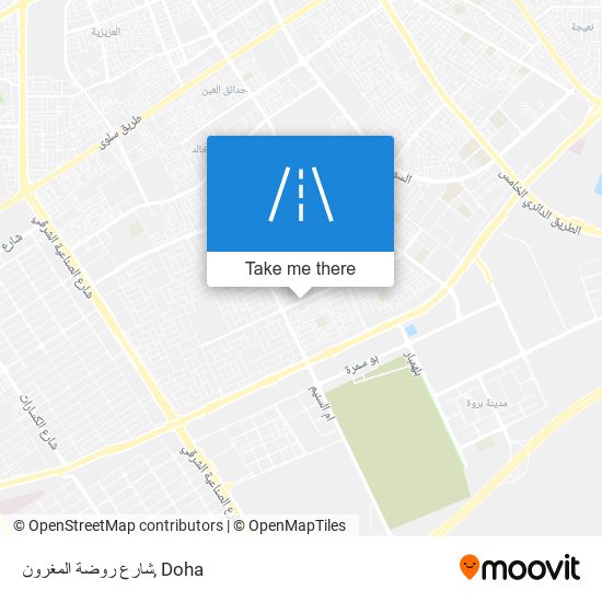 شارع روضة المغرون map