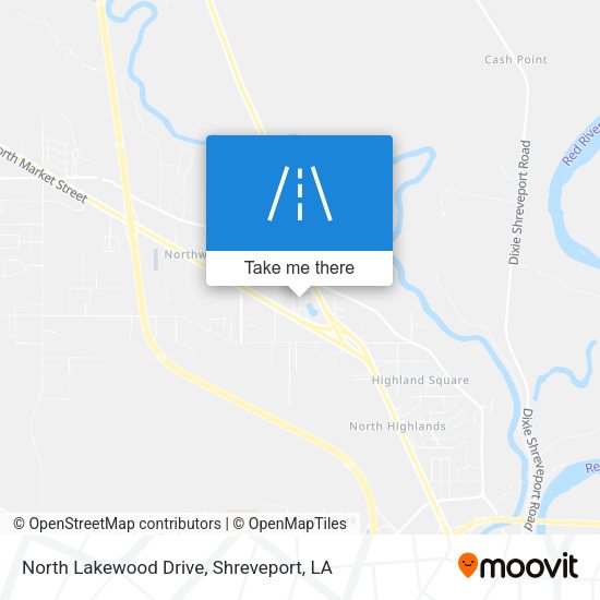 North Lakewood Drive map