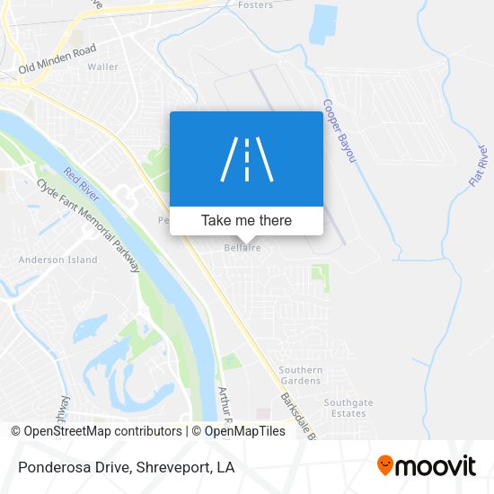 Ponderosa Drive map