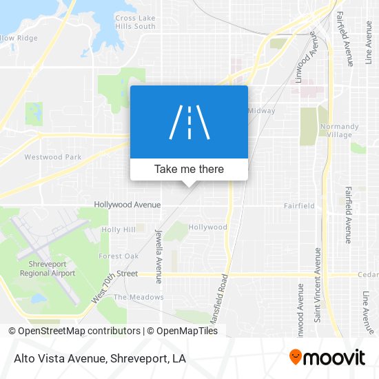 Alto Vista Avenue map