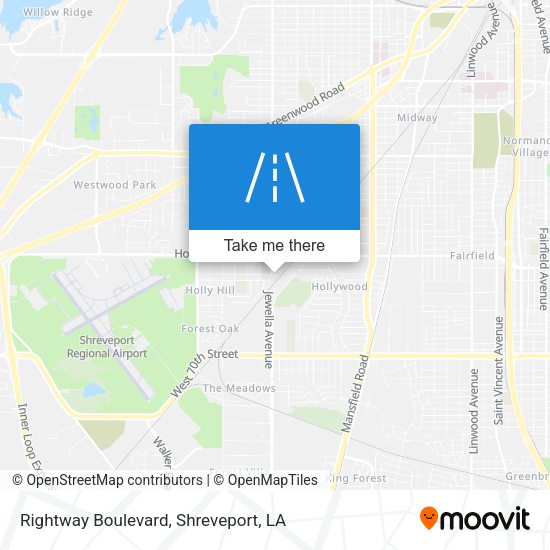 Mapa de Rightway Boulevard