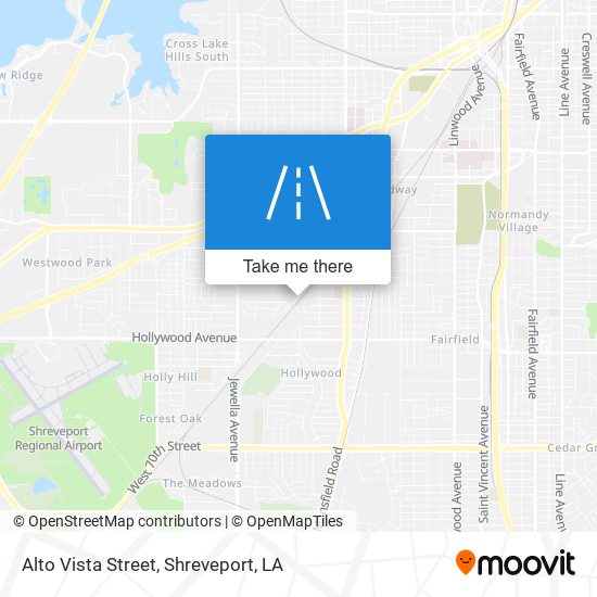 Alto Vista Street map